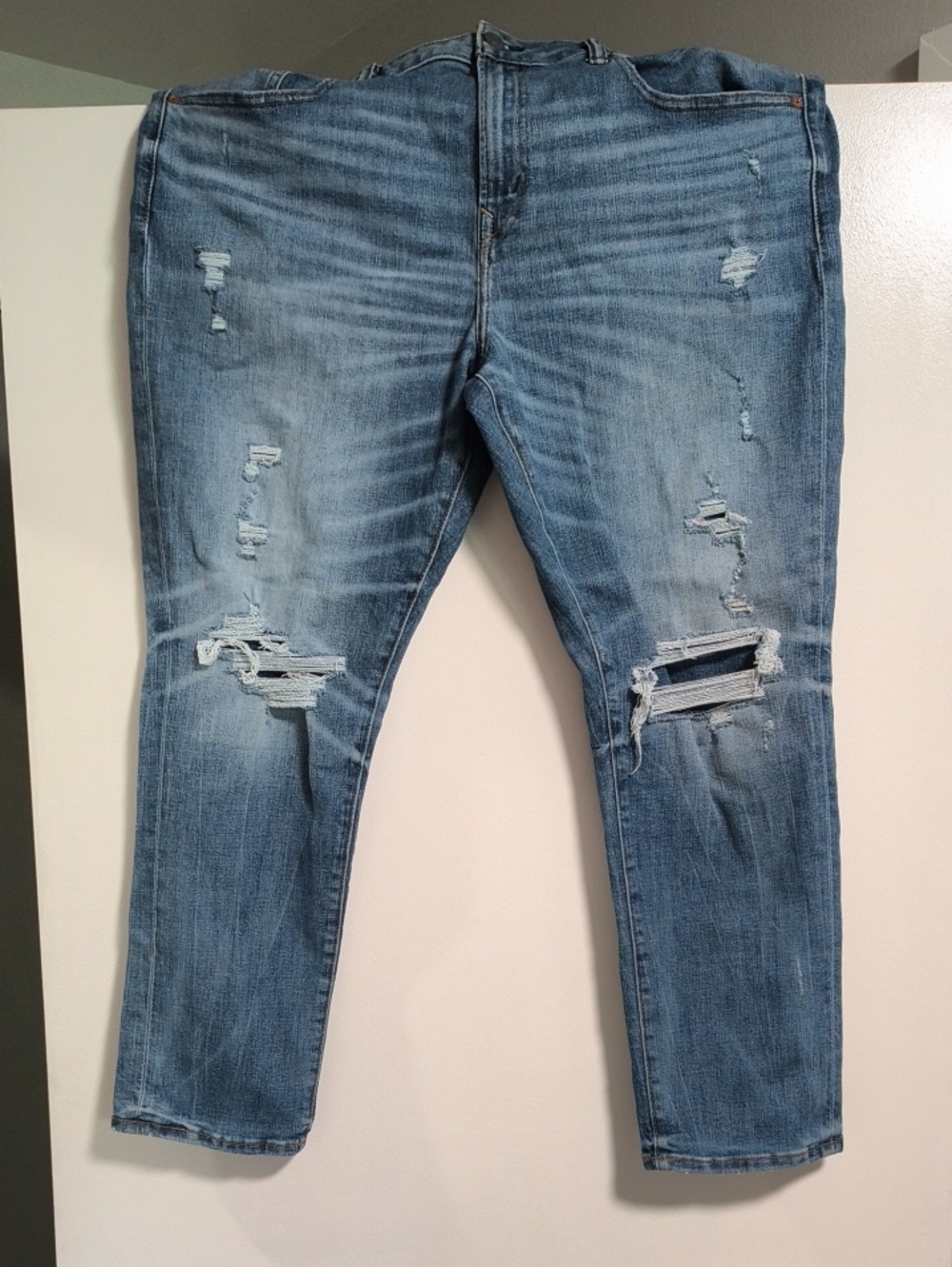 Men's ABERCROMBIE &Fitch Distressed Light Blue Ripped Jeans